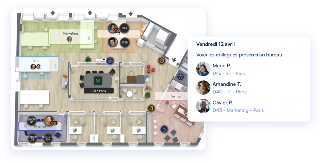 Waldo, logiciel de flex office gratuit dans Microsoft Teams